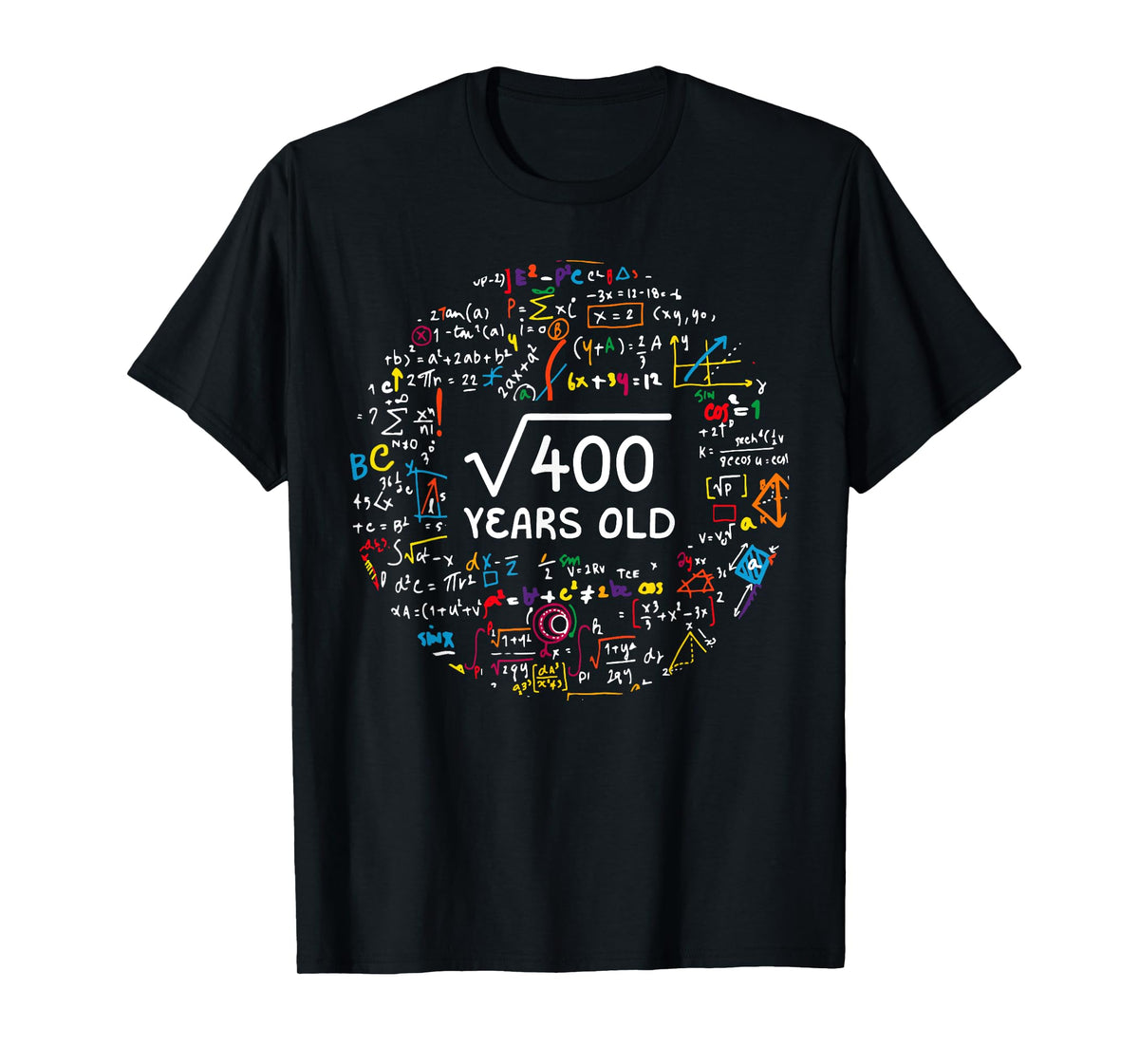 Square Root Of 400 20th Birthday 20 Year Old Gifts Math Bday T-Shirt