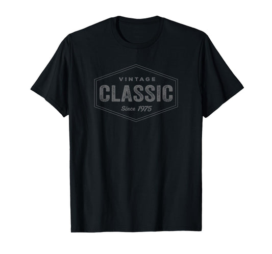 Vintage Classic Since 1975 50th Birthday Shirt Mens Retro T-Shirt