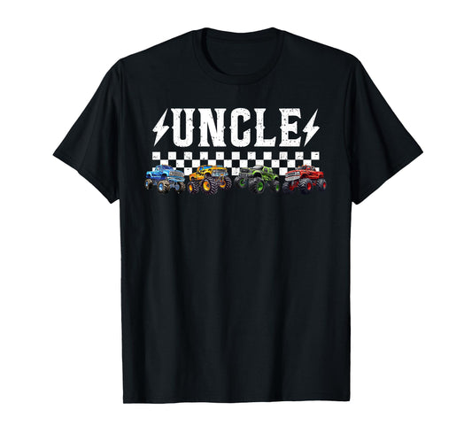 Uncle Retro Monster Truck Family Crew Birthday Matching T-Shirt