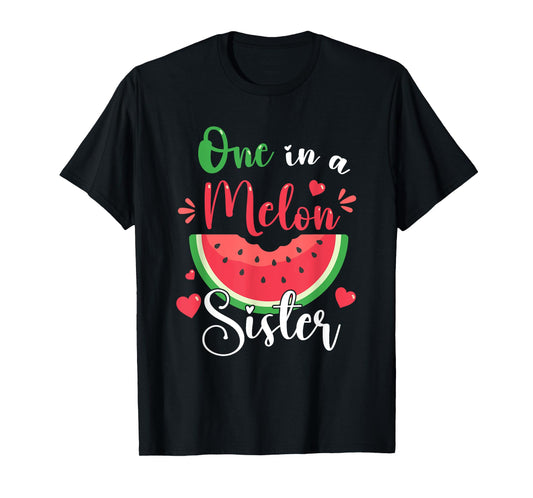 One In A Melon Sister Summer Birthday Party Matching Family T-Shirt