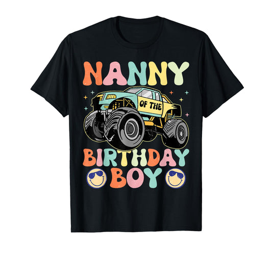 Monster Truck Nanny Of The Birthday Boy Matching Family T-Shirt