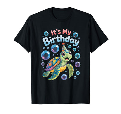 It's My Birthday Sea Turtle Cute Ocean Animal Party T-Shirt