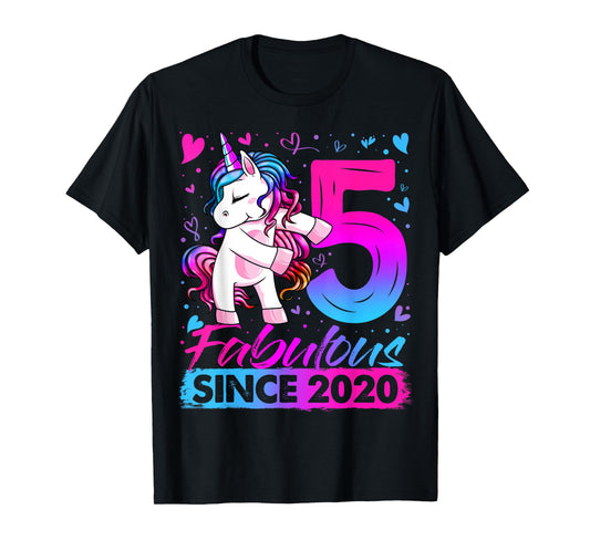 5 Year Old Unicorn Gifts For Girls 5th Birthday Girl Party T-Shirt