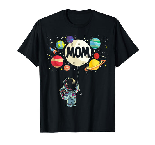 Mom of The Birthday Boy Space Astronaut 1st Birthday Family T-Shirt