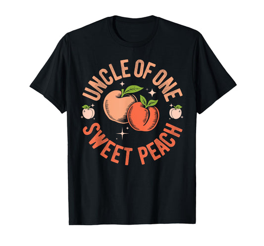 Uncle First Birthday One Sweet Peach Bday Family Matching T-Shirt