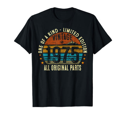 Vintage 1975 50 Years Old Men Women 50th Birthday Gifts T-Shirt