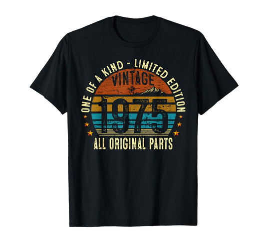 Vintage 1975 50 Years Old Men Women 50th Birthday Gifts T-Shirt