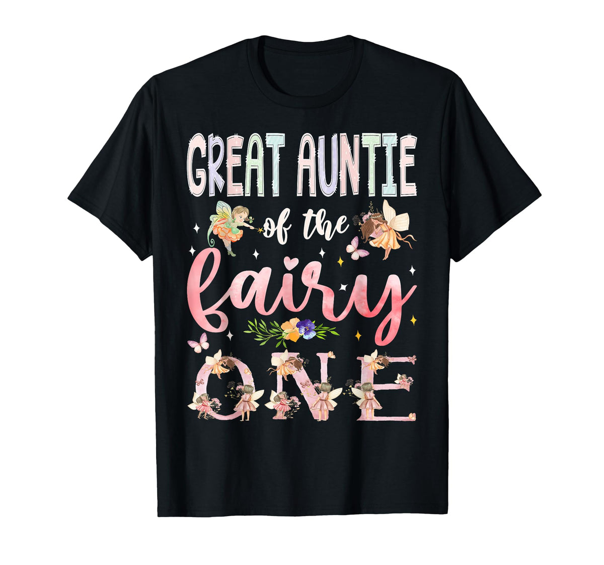 Great Auntie Of The Fairy One 1St Birthday Girl Matching T-Shirt