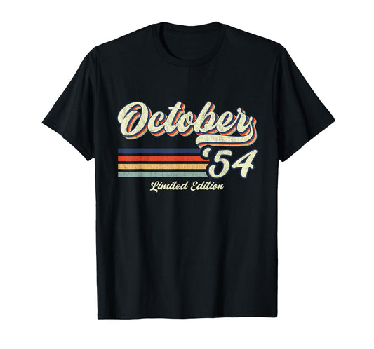 October 1954 Limited Edition 71st Birthday 71 Year Old Gifts T-Shirt