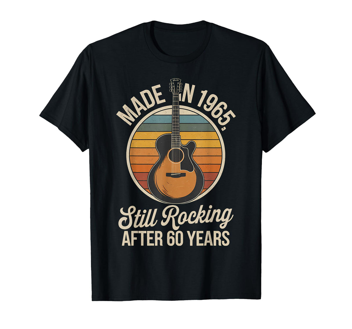 Made in 1965 Still Rocking 60th Birthday Guitar T-Shirt