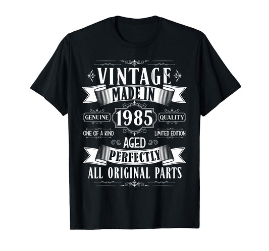 Vintage 40th Birthday Men Born 1985 40 Years Old Bday Men T-Shirt