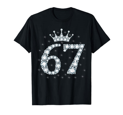 67 Crown 67 Years Old Happy 67th Birthday Girl Women T-Shirt