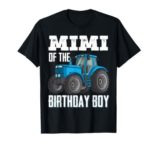 Mimi Of The Birthday Boy Family Tractors Farm Trucks Bday T-Shirt