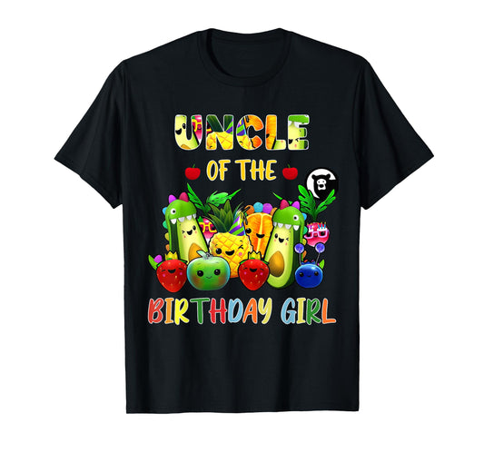 Uncle Of The Birthday Girl Family Fruit Birthday Hey Bear T-Shirt