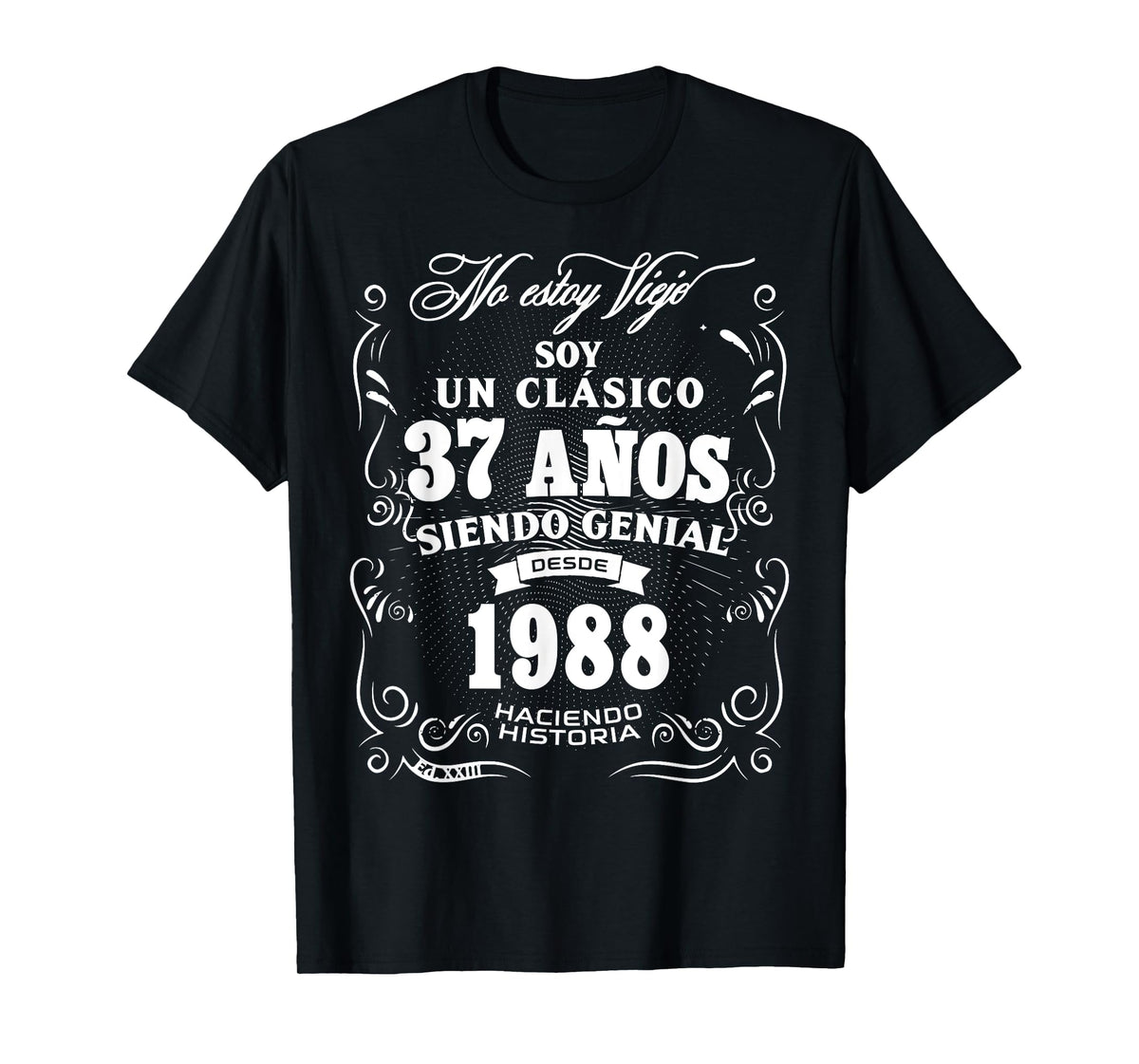 Vintage 37th Birthday Men Funny 1988 37 Birthday Spanish T-Shirt