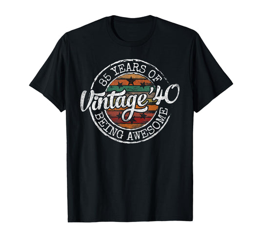 Vintage 1940 Bday Stamp 85th Birthday Gifts 85 Year Old T-Shirt