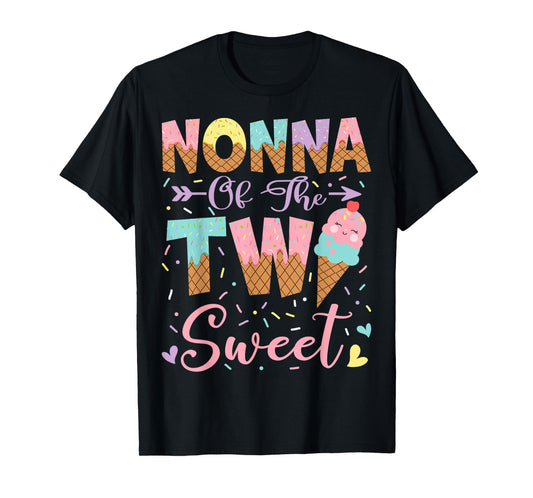 Nonna Of The Two Sweet 2Nd Birthday Summer Ice Cream T-Shirt