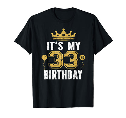 It's My 33rd Birthday Gift For 33 Years Old Man And Woman T-Shirt