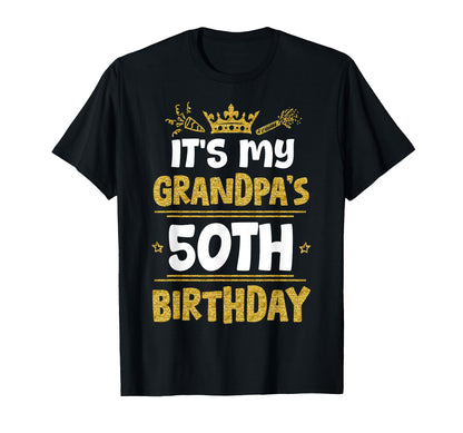 Happy It's My Grandpa's 50th Birthday 1975 50 Years Old T-Shirt