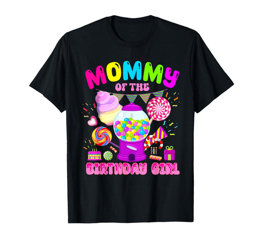 Mommy Of The Birthday Girl Mom Candy Crew Candy Land Kids T-Shirt