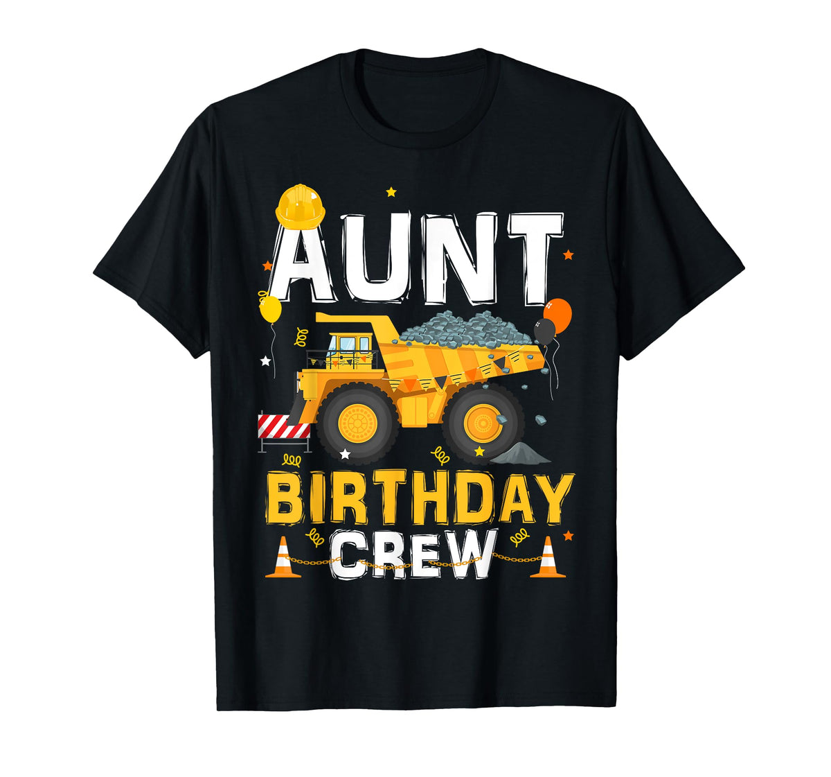 Aunt Birthday Crew Auntie Matching Construction B-day Boy T-Shirt
