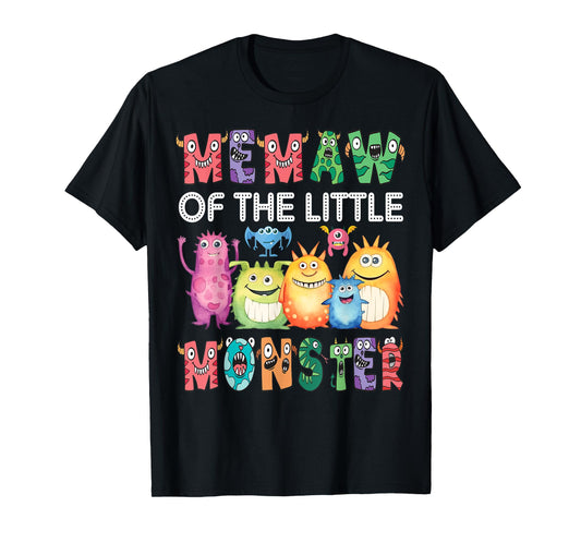 Memaw Of The Little Monster Kids 1St Birthday Party T-Shirt