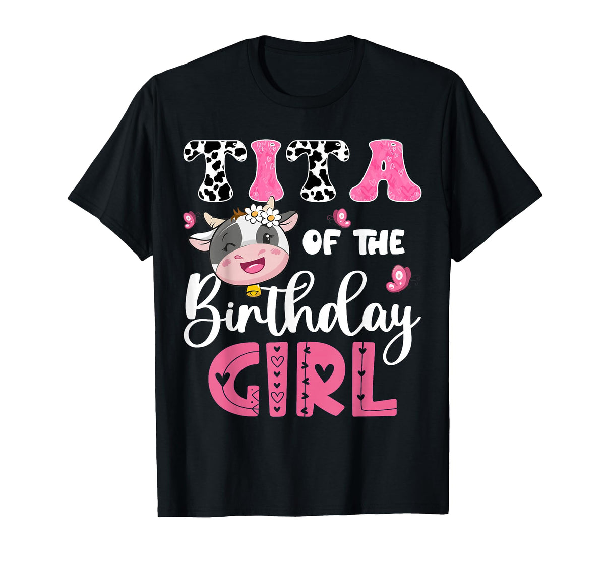 Tita Of The Birthday Girl Farm Cow 1St Birthday Party T-Shirt