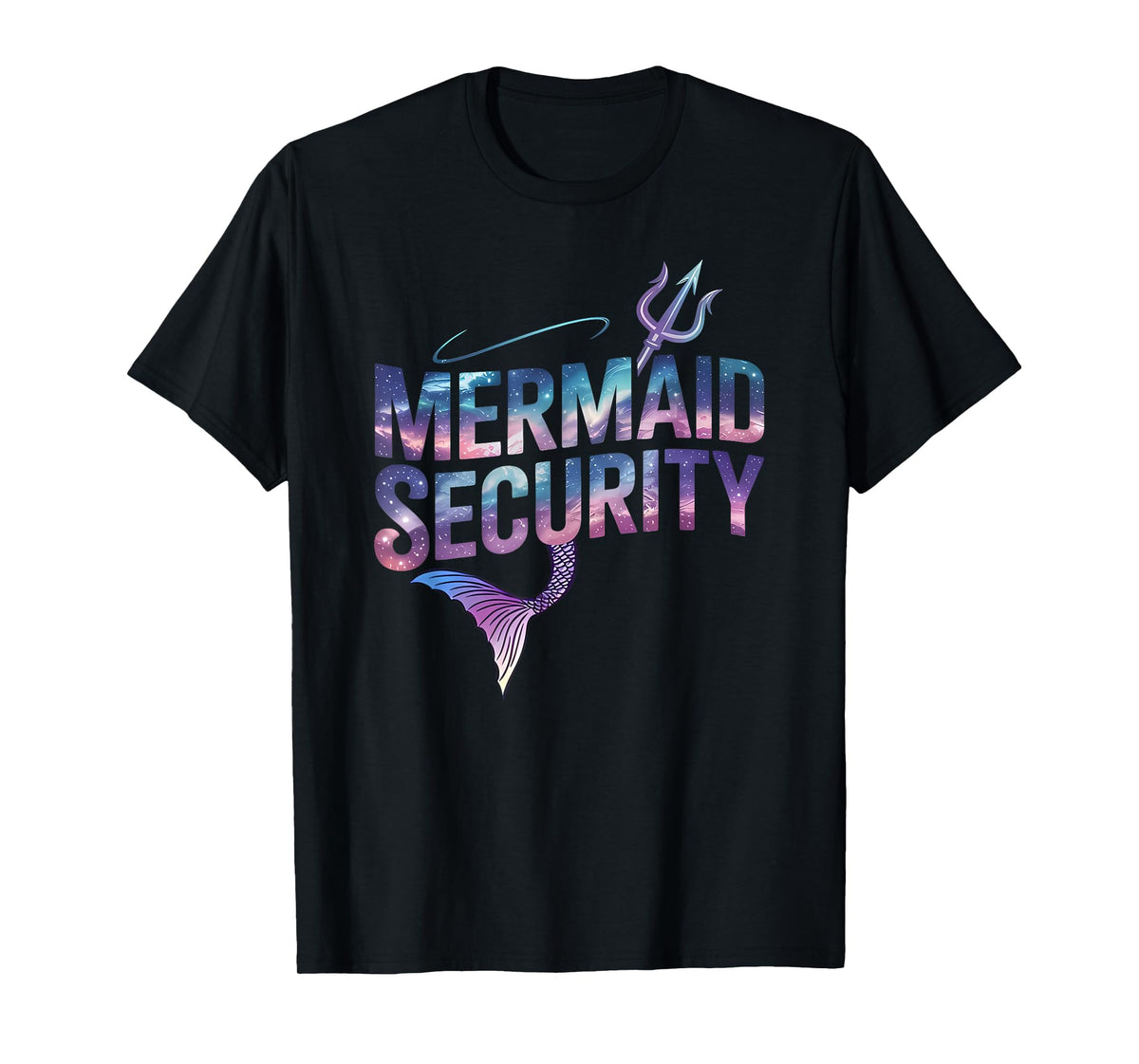 Mermaid Security Squad Matching Trident Birthday Love Merman T-Shirt