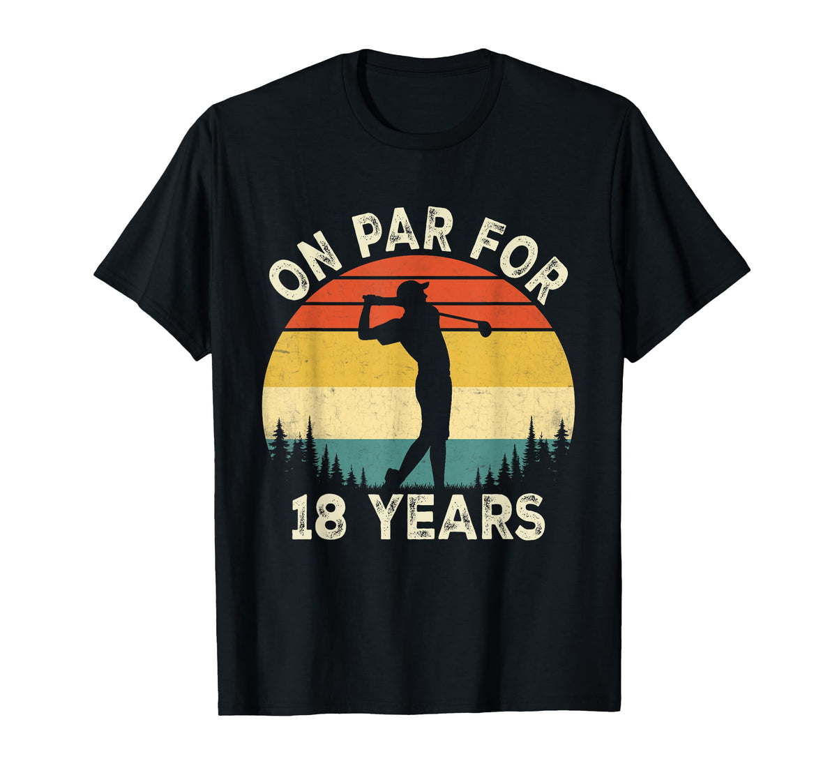 Funny 18th Birthday Golf Golfer 18 Year Old Golf Birthday T-Shirt