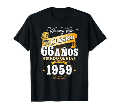 66th Birthday gift for Men in Spanish Regalo cumpleanos 66 T-Shirt