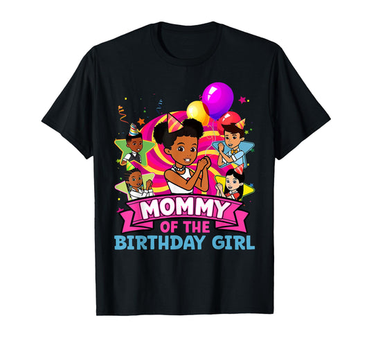 Mommy the Birthday Girl Party Pink Doll Family Decorations T-Shirt
