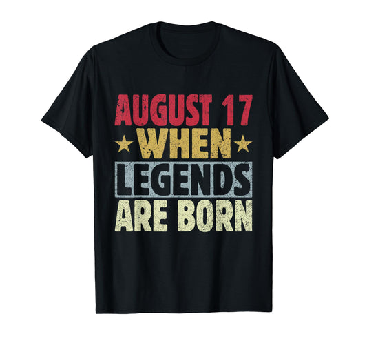 2024 17th Of August Birthday - August 17 Birthday T-Shirt