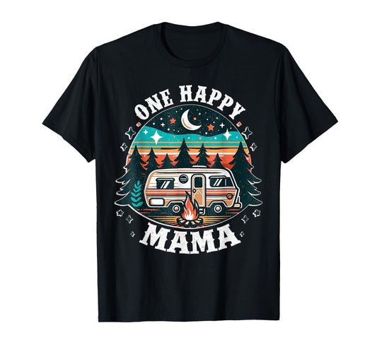 One Happy Mama One Happy Camper Birthday Boy Girl Family T-Shirt