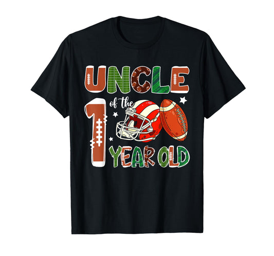 Uncle Of The 1 Year Old Football Themed 1st Birthday Party T-Shirt