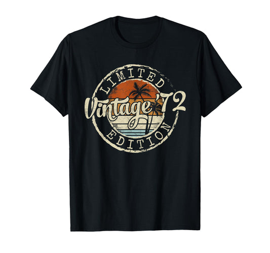 Vintage 1972 53rd Birthday Gifts For Men Women 53 Year Old T-Shirt