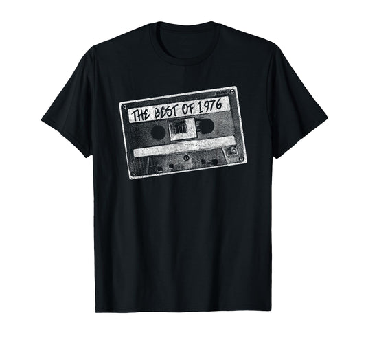 Vintage Cassette Tape Shirt Best of 1976 Born Birthday Gift T-Shirt
