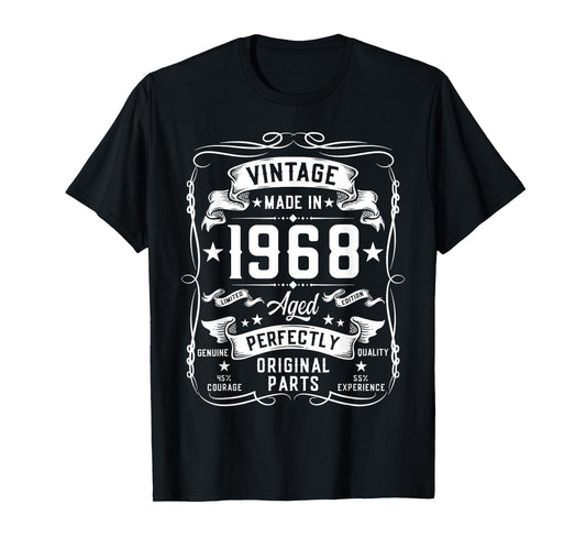 Vintage 1968 57 Years Old Gifts for Men 57yr 57th Birthday T-Shirt