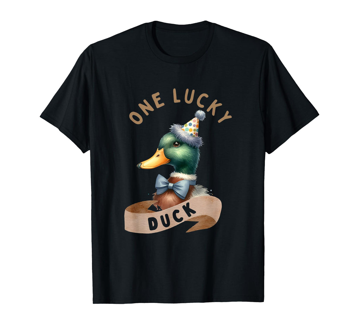 One Lucky Duck 1st Birthday 1 Years Old Poultry Mallard Duck T-Shirt