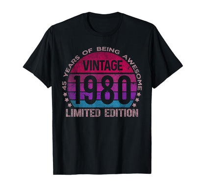 45 Year Old Gifts Limited Edition 45th Birthday Women T-Shirt