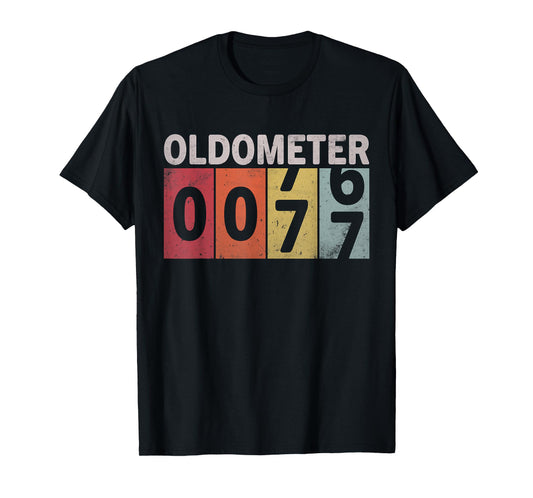 Oldometer 76-77 Funny 77 Years Old Birthday T-Shirt