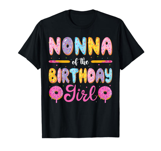 Nonna Of The Birthday Girl Donut Family Matching Party T-Shirt