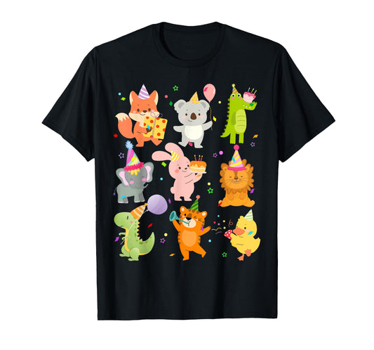 Men Women and Kids Zoo Day Wildlife Animals Birthday Party T-Shirt