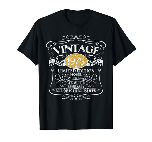 Vintage 1975 50th Birthday All Original Parts Design T-Shirt