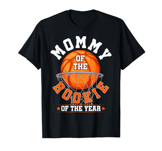 Mommy of Rookie 1st Birthday Boy Basketball Family Matching T-Shirt
