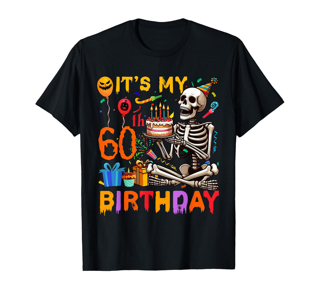 It's My 60th Birthday Halloween Skeleton Matching Party T-Shirt