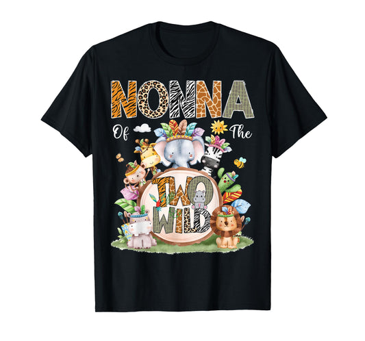 Nonna Of The Two Wild 2Nd Birthday Animal Safari Tribal T-Shirt