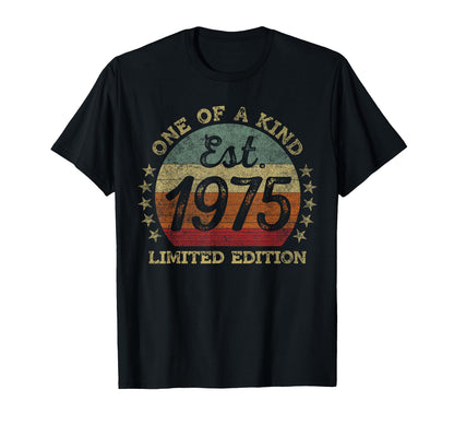 Est. 1975 50th Birthday Limited Edition 50 Year Old T-Shirt