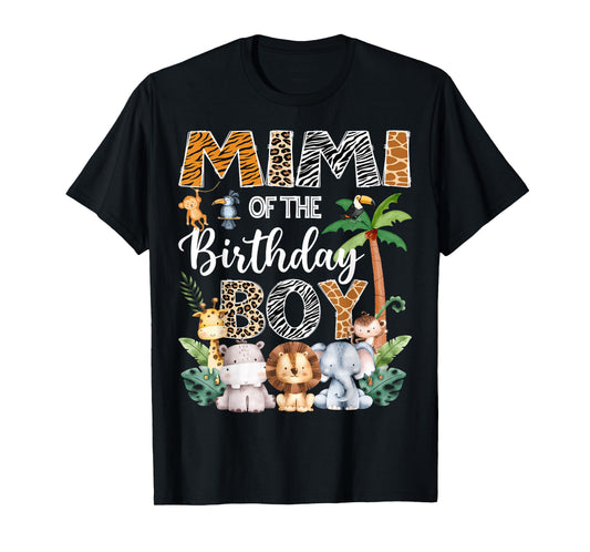 Mimi Of The Birthday Boy Safari Jungle Bday Party T-Shirt