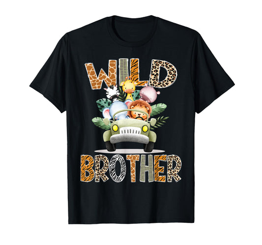 Wild Brother Safari Jungle Animals 1st Birthday Truck T-Shirt