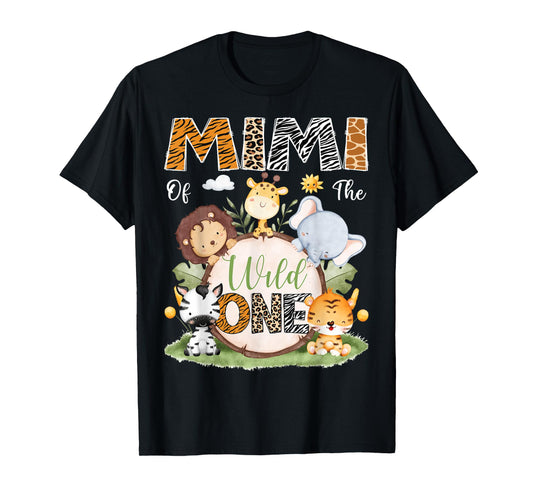 Mimi Of The Wild One First Birthday Safari Woodland T-Shirt